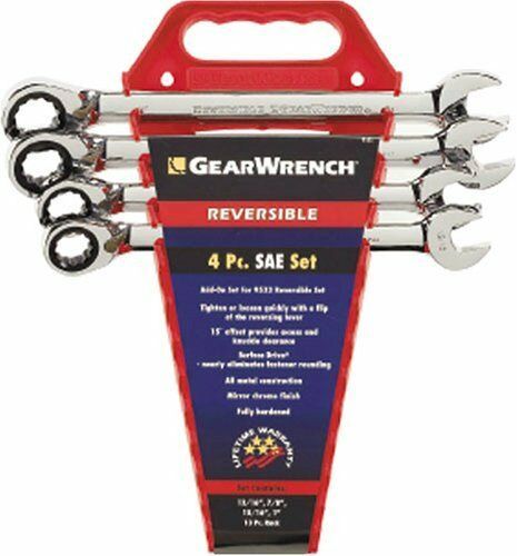 Gearwrench 9545N 4 Piece Reversible Double Box Ratcheting Socketing Wrench