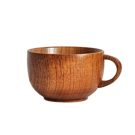Handmade Wooden Coffee Mug 2.2X3.4 Inch  Natural Wood Cup for Coffee Tea Beer Juice Water  Primitive Handmade Wood Mug for Home Office Camping  1 Cup