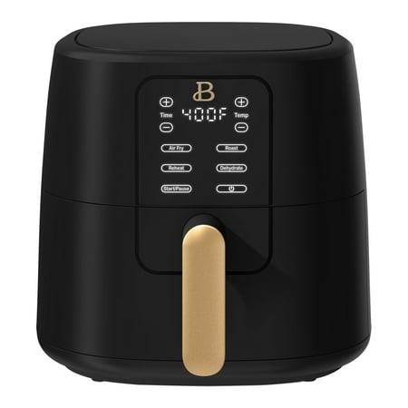 Beautiful 6 Qt Air Fryer with TurboCrisp Technology  EverGood Ceramic Nonstick Coating  Black Sesame by Drew Barrymore