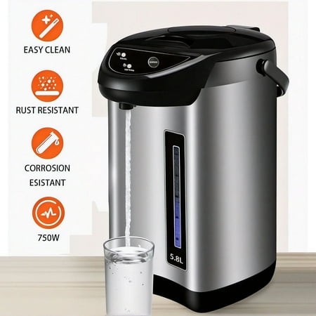 DICEEVIL 5.8 Liter Hybrid Water Boiler and Warmer  3 Modes Stainless Steel Electric Hot Water Pot  Electric Hot Pot Kettle Hot Water Dispenser  Electr