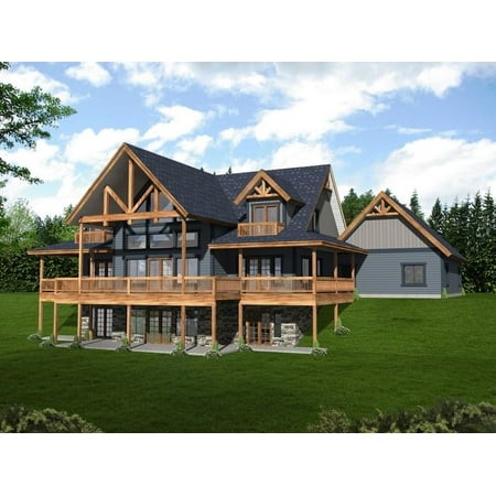 001-3939: Craftsman Mountain 4 Bed  4 Bath Luxury Home Plan  3439 Sq Ft: Full Blueprints with License to Build by Home Plan Marketplace - Lesuto