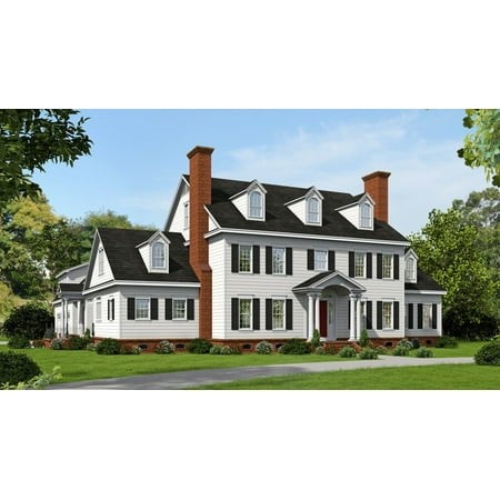 763-4287: Luxury Country 6 Bed  6 Bath Luxury Home Plan  6858 Sq Ft: Full Blueprints with License to Build by Home Plan Marketplace - Lesuto
