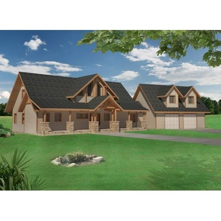 001-3350: Mountain Northwest 3 Bed  3 Bath Luxury Home Plan  2723 Sq Ft: Full Blueprints with License to Build by Home Plan Marketplace - Lesuto