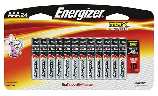 Energizer Max Alkaline AAA Battery, Pack of 24