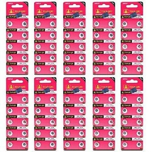 100 X TIANQIU AG4 377A 377 LR626 SR626SW SR66 LR66 Alkaline Watch Battery USA