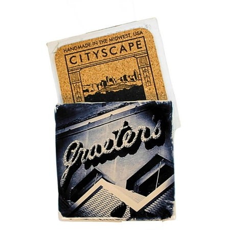 Cityscape Tiles Graeters - One Coaster 4.25 Inch  Ceramic - Ice Cream Graters