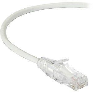Black Box Slim-Net 3ft RJ-45 M/M Cat6 Stranded Snagless Patch Cable White