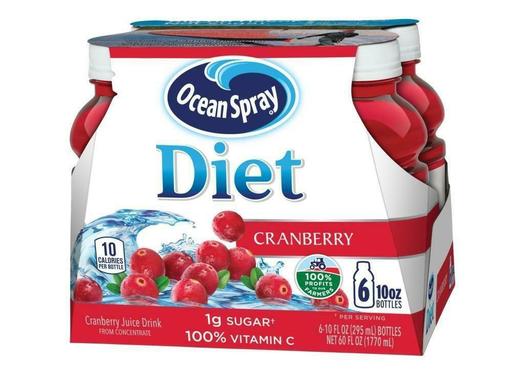 Ocean Spray Diet Juice Drink, Cranberry, 10 Ounce Bottle (Pack of 6)