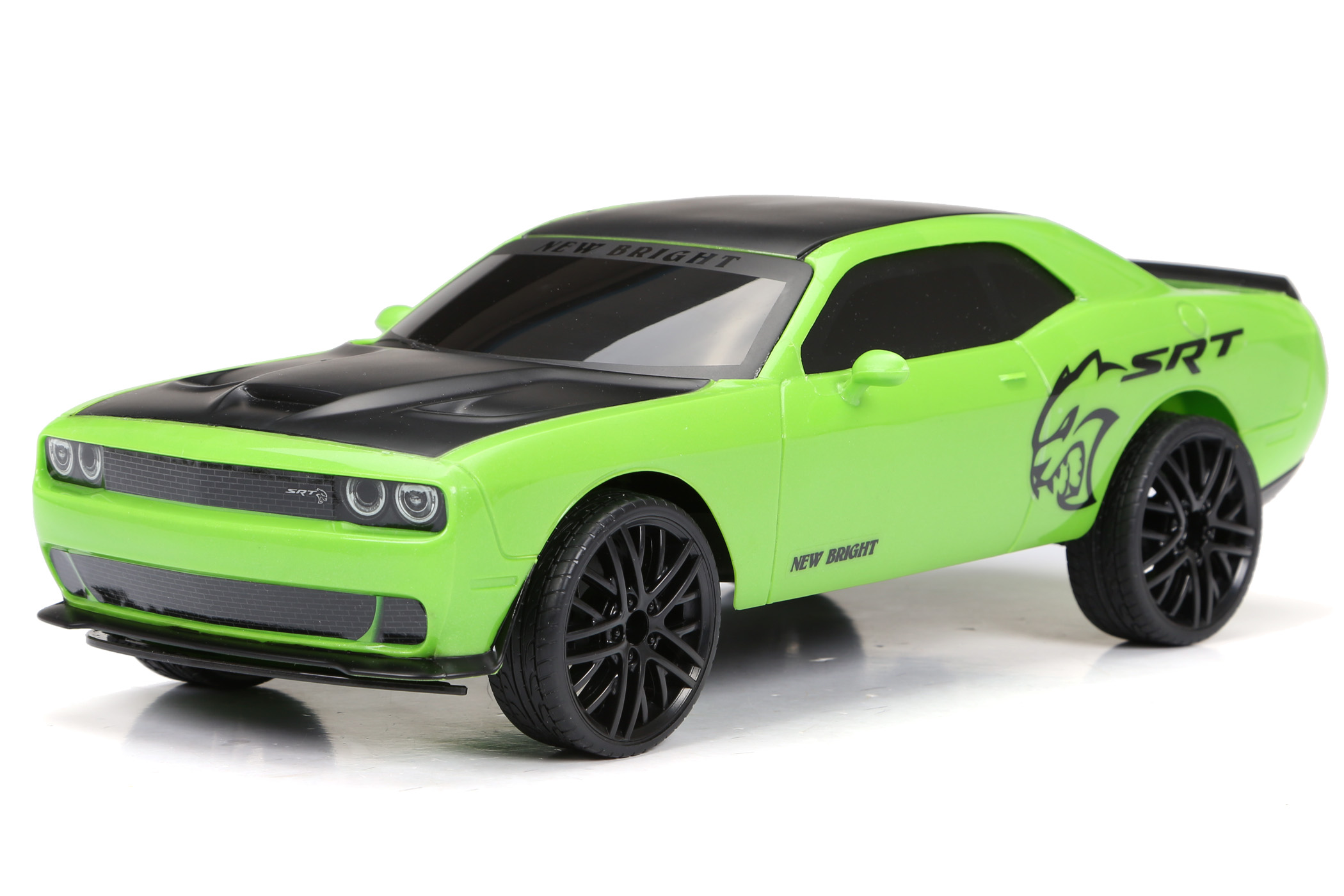 New Bright RC Chargers 1:12 Radio Control Sports Car Dodge Challenger SRT Hellcat - Green