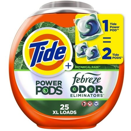 Tide Power PODS Febreze Odor Eliminator Sport HE Laundry Detergent Pacs 25 Ct