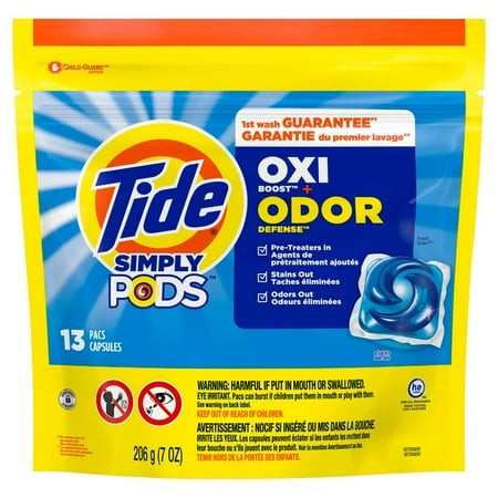 2X - Tide Simply PODS Oxi Boost & Odor Defense Laundry Detergent Pacs 13 Ct