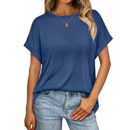 sunbs women s oversized tops business casual short sleeve t-shirt summer blouses xl