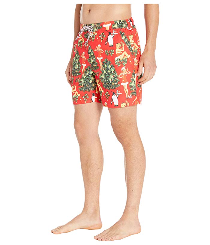 Original Penguin Non-Stretch 1/2 Elastic Volley Scarlet Sage thumbnail