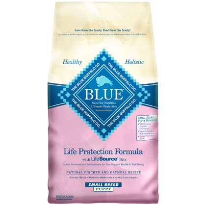 Blue Buffalo Dry Dog Food for Small Breed Puppies, Chicken and Oatmeal Recipe, 6-Pound Bag