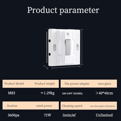 Window Cleaning Robot, Window Cleaner Robot, with 4 Water Spray, 5600Pa Suction Power, Automatic Cleaning, with Path Planning,White thumbnail