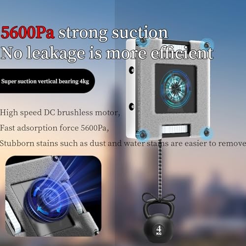 Window Cleaning Robot, Automatic Window Cleaner with Water Spray for Windows/Tiles/Class Door, Inside/Outside, 5600Pa Suction Power, Path Planning,Bla thumbnail