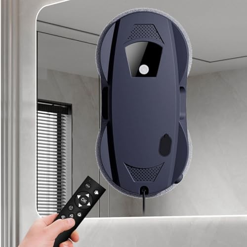 MTTXY Window Cleaner Robot, 45ml Water Tank, Intelligent Cleaning with Dual-Spray, 5600PA Suction Power, Intelligent Path Planning for Glass Tile Mirr