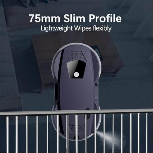MTTXY Window Cleaner Robot, 45ml Water Tank, Intelligent Cleaning with Dual-Spray, 5600PA Suction Power, Intelligent Path Planning for Glass Tile Mirr thumbnail