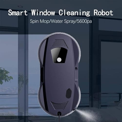 MTTXY Window Cleaner Robot, 45ml Water Tank, Intelligent Cleaning with Dual-Spray, 5600PA Suction Power, Intelligent Path Planning for Glass Tile Mirr thumbnail