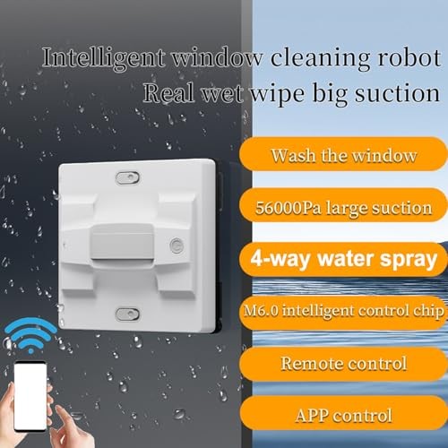 Smart Window Cleaning Robot with Automatic Dual Water Spray, Robot Window Cleaner, Path Planning, Edge Detection Technology,Black thumbnail