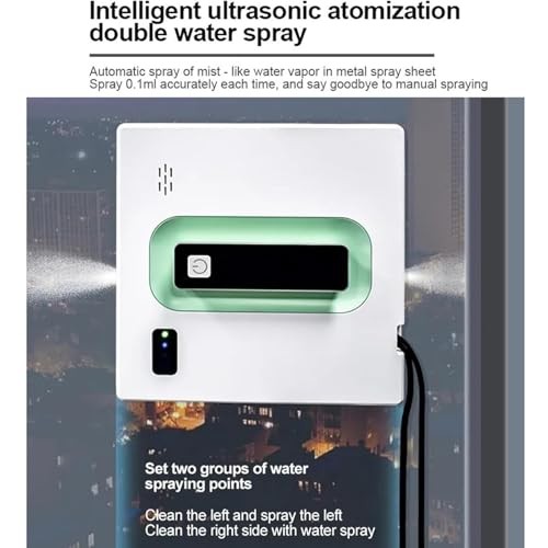 HENGCMM Window Cleaner Robot, Automatic Cleaning with Intelligent Path Planning, 2500Pa Suction Power, with Automatic Water Spray Window Washer Robot  thumbnail