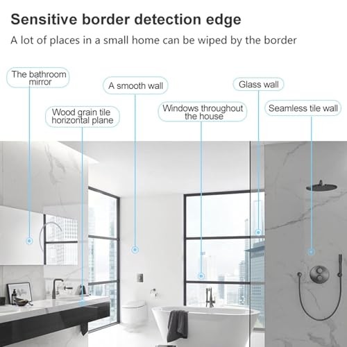 HENGCMM Window Cleaner Robot, Automatic Cleaning with Intelligent Path Planning, 2500Pa Suction Power, with Automatic Water Spray Window Washer Robot  thumbnail
