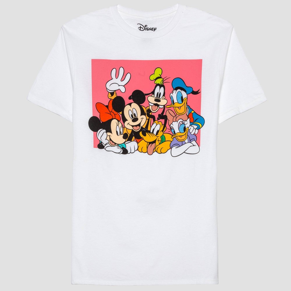 Men's Mickey Mouse & Friends Short Sleeve Graphic T-Shirt - White L