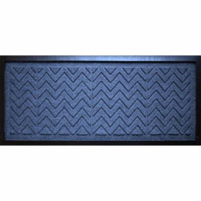 Aqua Shield Navy 15 in. X 36 in. X 0.5 in. Chevron Boot Tray, Blue