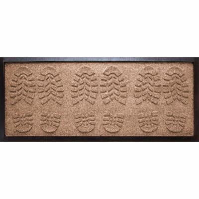 Aqua Shield Medium Brown 15 in. X 36 in. X 0.5 in. Lug Sole Boot Tray