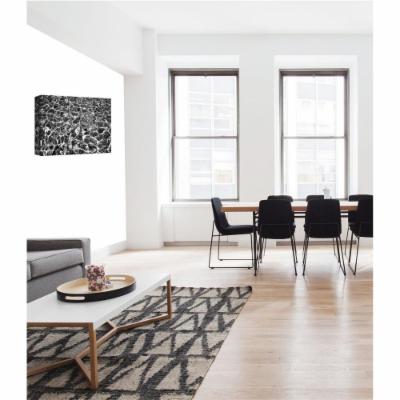 PTM Images 12 in. X 10 in. ''Black and White Sea'' by Printed Canvas Wall Art, Multicolored