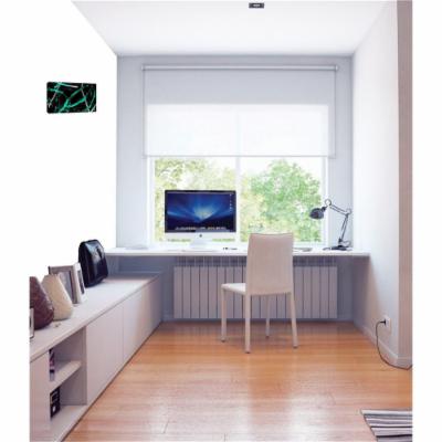 PTM Images 12 in. X 10 in. ''Turquoise Brushstrokes V'' by Printed Canvas Wall Art, Multicolored