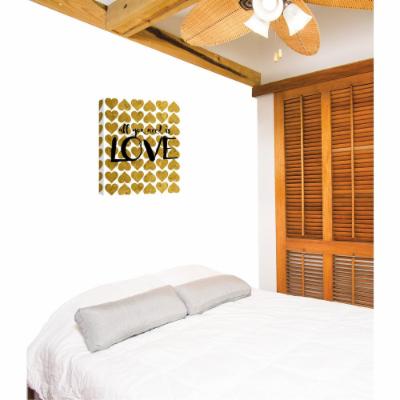 PTM Images 12.in X 10.in ''All You Need II'' Printed Canvas Wall Art, Multicolored