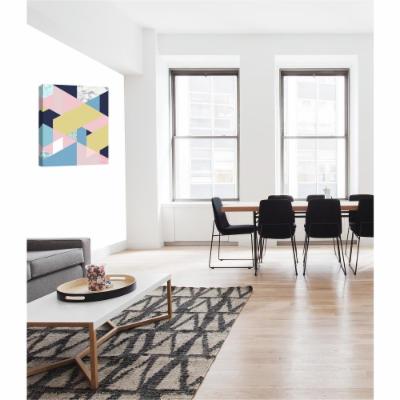 PTM Images 12.in X 10.in ''Pastel Shapes I'' by Printed Canvas Wall Art, Multicolored