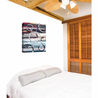 PTM Images 12 in. X 10 in. ''Orbiting Rings X'' Printed Canvas Wall Art, Multicolored