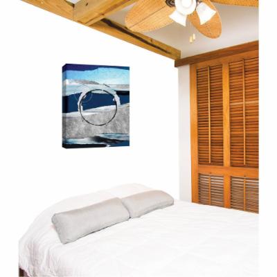 PTM Images 12 in. X 10 in. ''Orbiting Rings'' Printed Canvas Wall Art, Multicolored