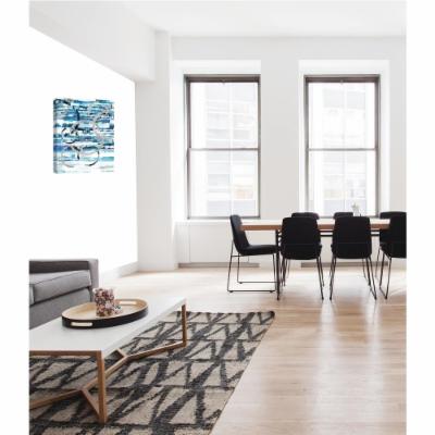 PTM Images 12 in. X 10 in. ''Orbiting Rings VIII'' Printed Canvas Wall Art, Multicolored