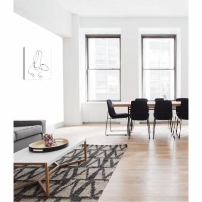 PTM Images 12 in. X 10 in. ''Black Lines'' by Printed Canvas Wall Art, Multicolored