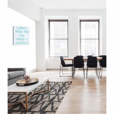 PTM Images 12 in. X 10 in. ''Love You to the Moon'' by Printed Canvas Wall Art, Multicolored