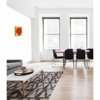 PTM Images 12 in. X 10 in. ''Red Sun'' by Printed Canvas Wall Art, Multicolored
