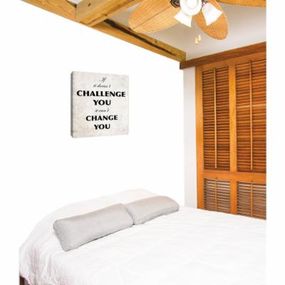 PTM Images 12 in. X 10 in. ''If It Doesn't Challenge You'' by Printed Canvas Wall Art, Multicolored