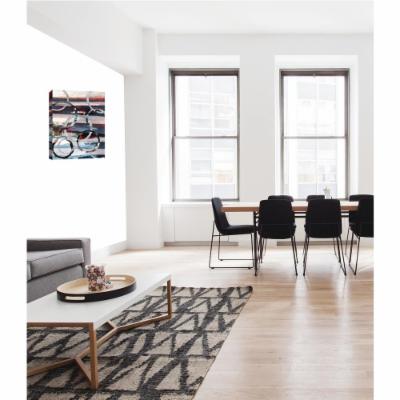 PTM Images 12 in. X 10 in. ''Orbiting Rings XI'' Printed Canvas Wall Art, Multicolored
