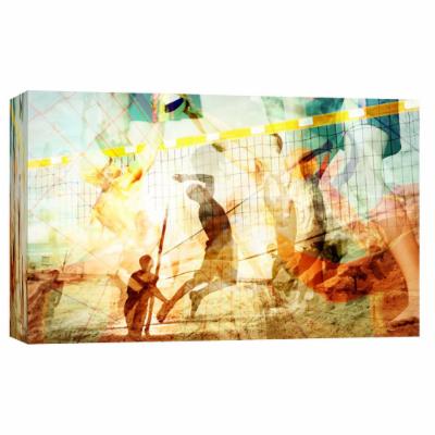 PTM Images 10 in. X 12 in. ''Beach Volleyball 1'' Printed Canvas Wall Art, Multicolored