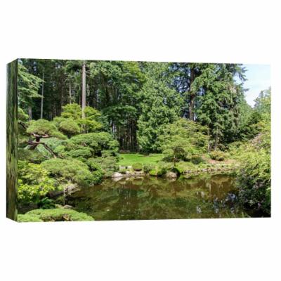PTM Images 10 in. X 12 in. ''Green Pond'' Printed Canvas Wall Art, Multicolored