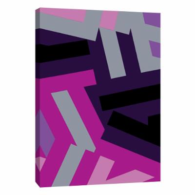 PTM Images 12 in. X 10 in. ''Monochrome Patterns 1 in Purple'' Printed Canvas Wall Art, Multicolored