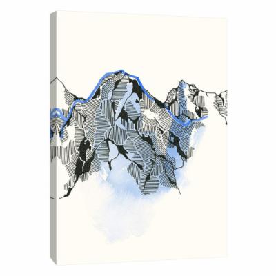 PTM Images 12 in. X 10 in. ''Mountain Abstract 4'' Printed Canvas Wall Art, Multicolored