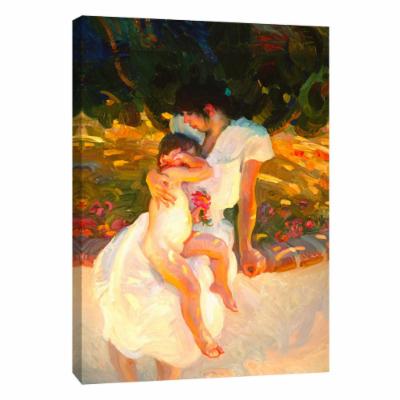 PTM Images 12 in. X 10 in. ''Mother's Love'' Printed Canvas Wall Art, Multicolored