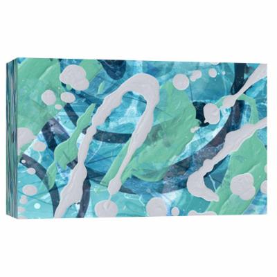 PTM Images 10 in. X 12 in. ''Aquatic Abstract 1'' Printed Canvas Wall Art, Multicolored