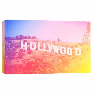 PTM Images 10 in. X 12 in. ''Hollywood Sign'' Printed Canvas Wall Art, Multicolored