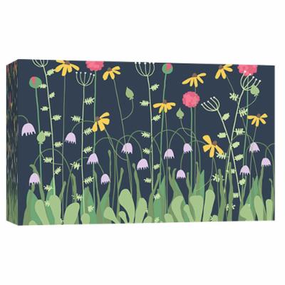PTM Images 10 in. X 12 in. ''Nighttime Flowers 1'' Printed Canvas Wall Art, Multicolored