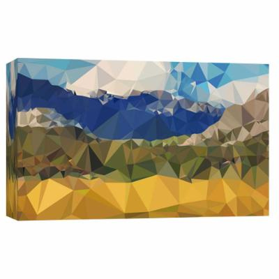 PTM Images 10 in. X 12 in. ''Faceted Valley'' Printed Canvas Wall Art, Multicolored